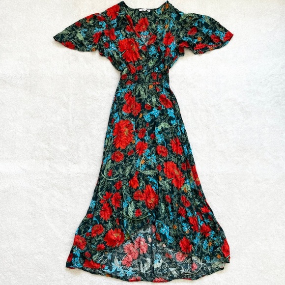 ABEL THE LABEL Midi Fantasy Tropical Dress Size XS Romantic Feminine Pretty - Picture 10 of 10